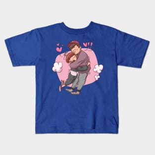 couple hug lover Kids T-Shirt